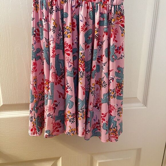 Dot Dot Smile Pink Floral Cactus Twirl Tank Dress Girls Size 5/6 - Picture 4 of 10